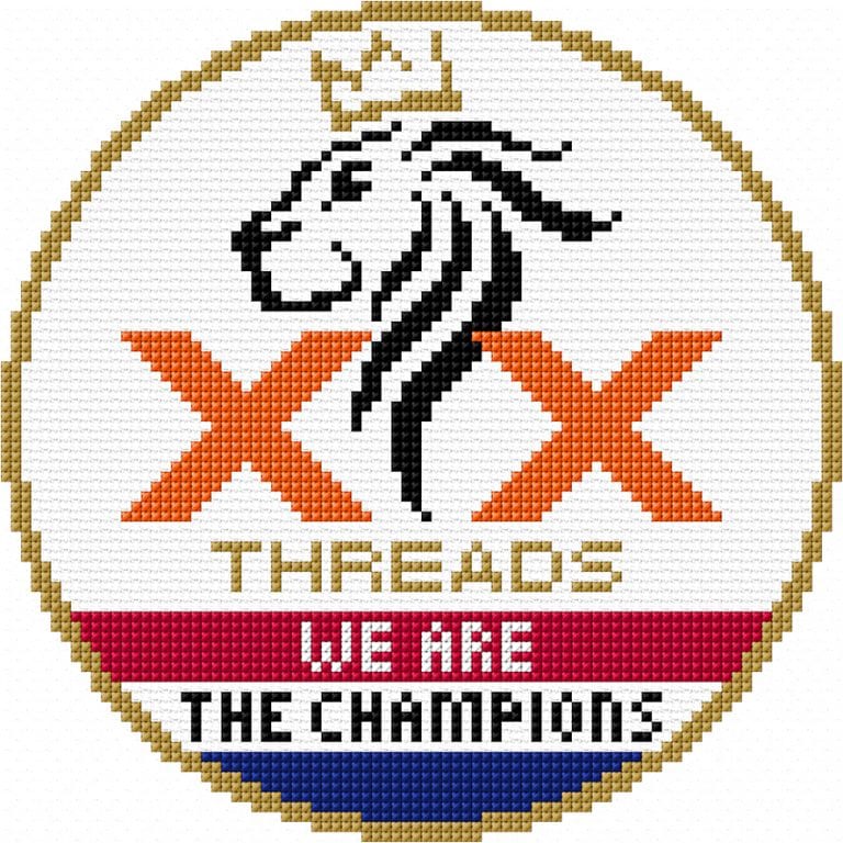 Patroon XXThreads Quote ‘We are the Champions’  8 Juni 2021